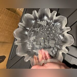 Mikasa Frosted Glass Art Bowl